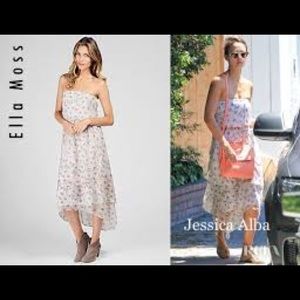 Silk Ella Moss strapless “Georgia” dress